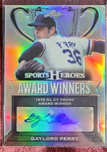 2017 Leaf Metal Sports Heroes Award Winners Silver Gaylord Perry AUTO HOF
