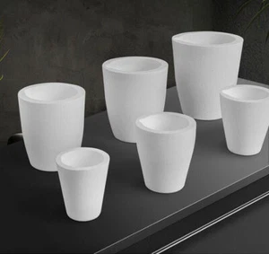 Crogiolo ceramica fusione tazza forno fusione fusione raffinazione oro argento rame - Foto 1 di 3
