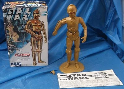 Star Wars C-3P0 Model Kit Complete With Box & Instructions MPC Original 10" 1977 - Image 1 of 4