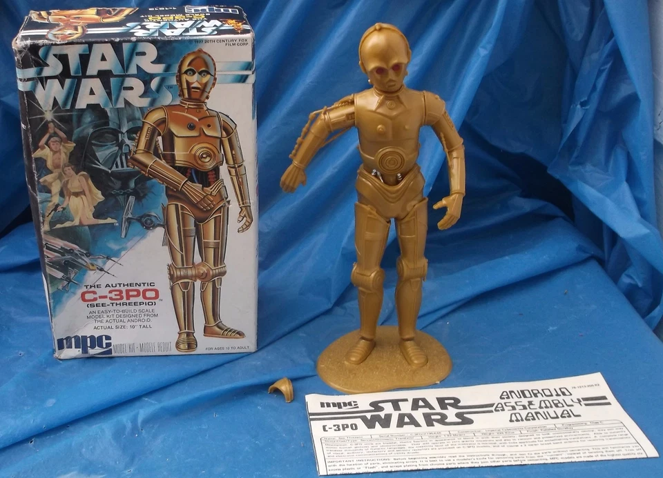 Star Wars C-3P0 Model Kit Complete With Box & Instructions MPC Original 10" 1977 - Image 1 of 4