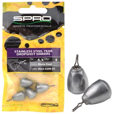 Spro Stainless Steel Dropshot Pear 3,5 - 10,6g DS Edelstahl Drop Shot Blei - Bild 1 von 4