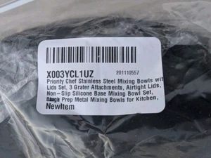 Mixing Bowls with Lids Set, 5PCS Stainless Steel Nesting Bowls - Picture 1 of 4