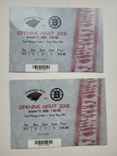 Minnesota Wild 2008 Opening Night Ticket (2) Post Card Size NHL 2008-09 Season