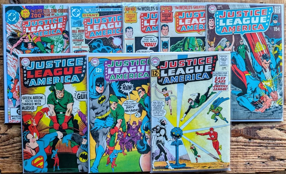 🔑 JUSTICE LEAGUE OF AMERICA Silver & Bronze Age Lot of 8  F/VF+ DC Neal Adams - Image 1 of 4
