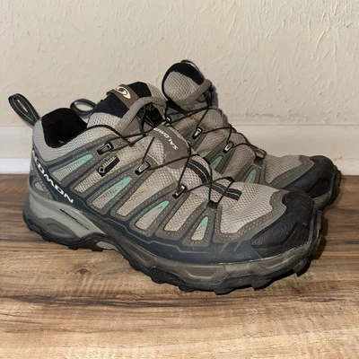Salomon Womens X Ultra GTX Hiking Shoes Gray 309086 Trail Comfort 8 - Image 1 of 4