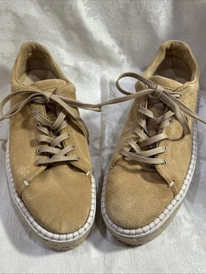 Tênis espadrille plataforma camurça plataforma Kent tamanho 39,5 (EUA 9,5) US$ 350 - MUITO BOM ESTADO - Imagem 1 de 4