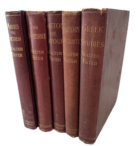 Walter Pater 5 Book Collection | Marius, Renaissance, Greek Studies Red Bindings - Picture 1 of 6