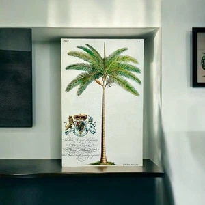 King Palm Tree Botanical Art Print G.D.Ehret Framed Royal Crest Wall Decor 12x19 - Picture 1 of 5