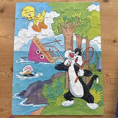 Puzzle Whitman 100 Piezas Piolín y Silvestre COMPLETO Juguetes/Juegos De Colección Foto 1 de 4