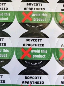 IMPERFECT 500x Stickers 35mm "Boycott", Free Palestine 🍉 BDS - Picture 1 of 4