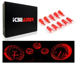 10 pcs Cluster T5 LED Lights Red Lamps Fit Ash Tray Glove Box Dash Boards R44 - Bild 1 von 7