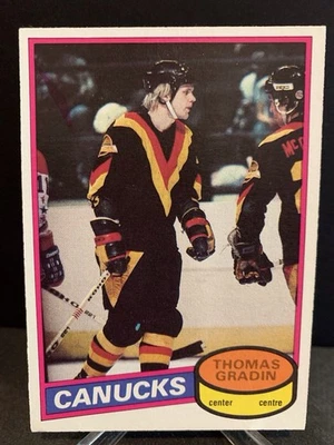 1980-81 O-PEE-CHEE THOMAS GRADIN HOCKEY CARD #241 VANCOUVER CANUCKS - Image 1 of 2