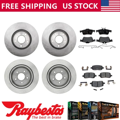 Rotores de freno delanteros traseros y pastillas de freno de cerámica para Chevrolet Cobalt 2008 2009 2010 Foto 1 de 4