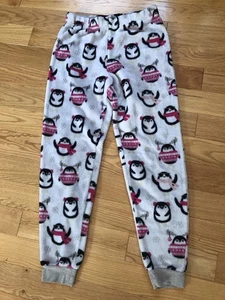 Pantalones de pijama de pingüino de felpa de felpa Holiday Time para mujer talla pequeña - Imagen 1 de 5