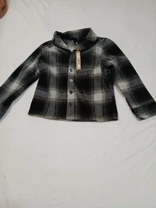 Skims Flannel Shirt Boys Size 5 Gpl Plaid Collared Button Down AP-SET-2251 G39 - Picture 1 of 3