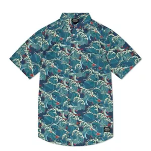 NWT - WeSC | Oden SS Shirt KOI AOP Button Down | Size Men’s Medium - Picture 1 of 7