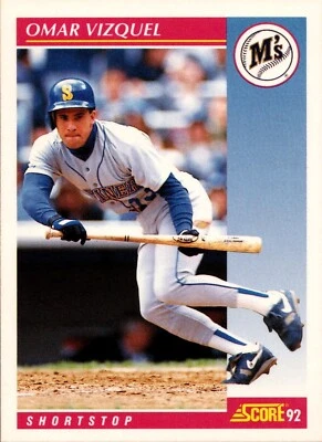 1992 Score Baseball - #162 Omar Vizquel - Image 1 of 2