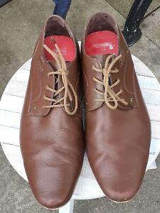 Fire trap leather mens lace up brown colour shoes UK Size 10
