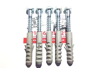 5 pernos de fijación de pared y enchufe raw para plato satelital aéreo base T&K Home-base - Imagen 1 de 2