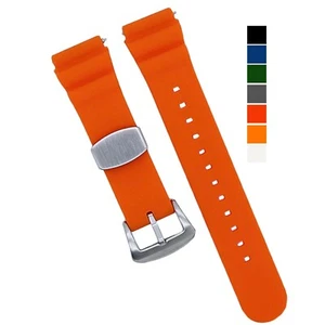 Soft Silicone Watch Band - Divers Style Replacement Strap - Quick Release 7S26 - Picture 1 of 43