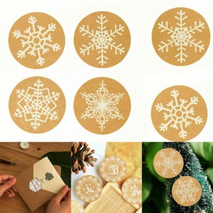 Etiquetas NAVIDAD FELIZ NAVIDAD Pegatinas Sellos Pegatinas 120 piezas Decoración Copo de Nieve - Imagen 1 de 19