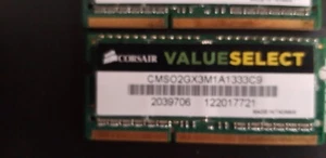 2 schede memoria Ram x 1GB / Corsair Value Select per PC Portatile - Foto 1 di 2