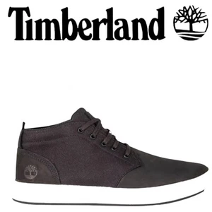 TIMBERLAND CHUKKA DAVIS SQUARE- NAVY, BLACK boots Men Shoes Size 8 - Picture 1 of 10