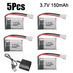 5 piezas Batería 3.7v 150mah con cargador de batería syma para H8 Syma x2 Nihui U207 - Imagen 1 de 5
