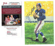 Y.A.TITTLE Auto 1991 Goal Line Art Pro Football HOF Collection LE #'d/5000 JSA