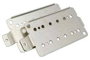 Placas base Humbucker níquel plata 49,2 mm espaciado postes PIERNA CORTA paquete de 2 - Imagen 1 de 2