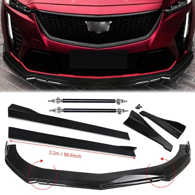 Front Rear Bumper Lip Spoiler Splitter Body Kit Side Skirt For Cadillac CTS ATS Foto 1 de 4