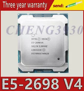 Intel Xeon E5-2698 v4 2.2GHz 50MB 20-Core 135W LGA2011-3 SR2JW CPU processor - Picture 1 of 1