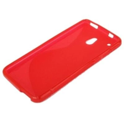 Custodia Protettiva TPU Case per Cellulare HTC One Mini M4 Rosso - Immagine 1 di 2