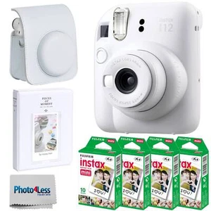 FUJIFILM INSTAX MINI 12 Instant Film Camera (Clay White) + Accessories - Picture 1 of 9