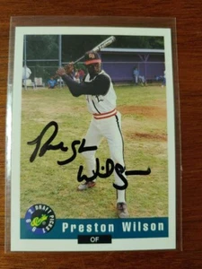 1992 Classic Draft Pick Preston Wilson Signed Card - COA - Picture 1 of 2