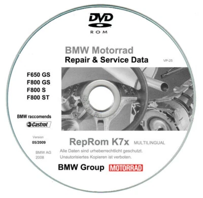 Bmw F650 Gs - F800 GS - F800 ST - F800 S manuale officina  repair manual su cd - Immagine 1 di 4