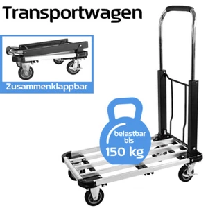 Transportwagen Paketwagen 150kg klappbar Aluminium Transport Handwagen Trucky - Bild 1 von 6