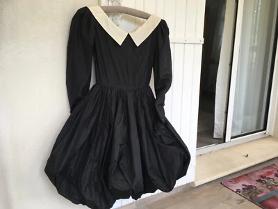 Robe de soirée soie noire 36 Georges Rech - Photo 1/4