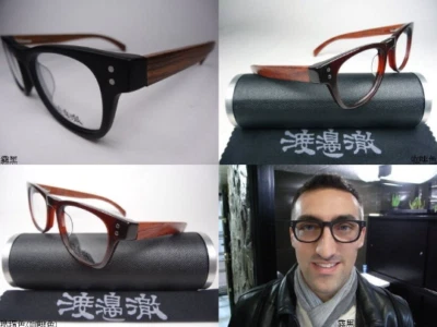 WT rectangular real natural wood retro optical frames eyeglasses Cerminmatahitam - Image 1 of 4