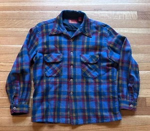 Vintage 1960-70er SEARS KINGS ROAD WOOL PLAID SHIRT - HERREN - Bild 1 von 6