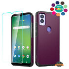 For Nokia C110 Shock Absorption Hybrid 2in1 TPU PC + Screen Protector Case Cover