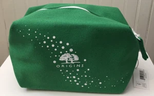 Origins GREEN Canvas Makeup Cosmetic Travel Bag Case - Picture 1 of 5