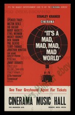 MINT '63 CINERAMA Movie Poster ☆ IT'S A MAD, MAD, MAD, MAD WORLD ☆ SAUL BASS ART