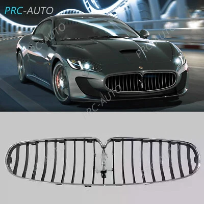 Parrilla del capó central del parachoques delantero enchapado ABS para Maserati GranTurismo 2008-2017 Foto 1 de 4
