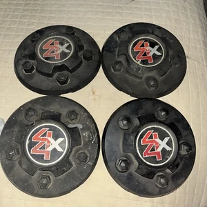 Set (4) OEM 1983-1994 15 Chevy S10 Blazer Black Center Caps 15592299  5002A Used - Picture 1 of 9