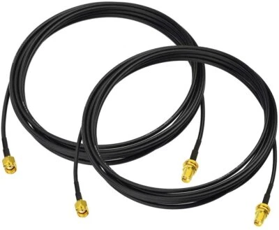 2x RP-SMA WiFi Antenna Extension Cable 10feet for WiFi Router Security IP Camera - Image 1 of 4