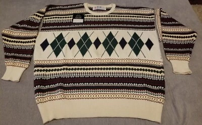 Vintage Men's Pringle of Scotland Gillett Sweater Pullover Argyle BNWT Sz XL - Image 1 of 4