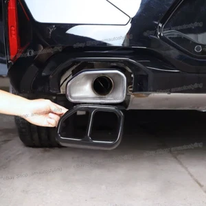 2x Puntas de extremo de silenciador de tubo de escape de acero negro para BMW X3/G01 X4/G02 2022-2024 - Imagen 1 de 11