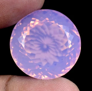 Natural Purple-Pink Welo Opal 22.60 Ct Round Unheated Certified Loose Gemstone - Picture 1 of 6