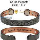 PURE SOLID COPPER BLACK 12 BIO MAGNETS MAGNETIC BANGLE BRACELET ARTHRITIS CB86B